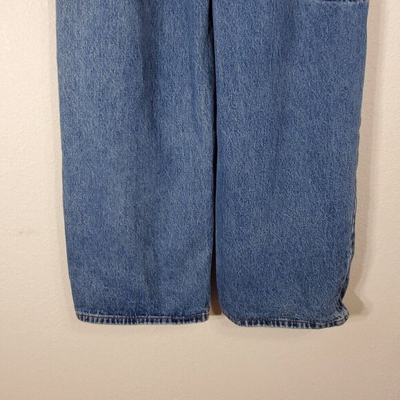 VTG Edikted Womens XS Baggy Cargo Wide Leg Jeans 26x29 90's Y2K Blue Denim - Picture 8 of 9